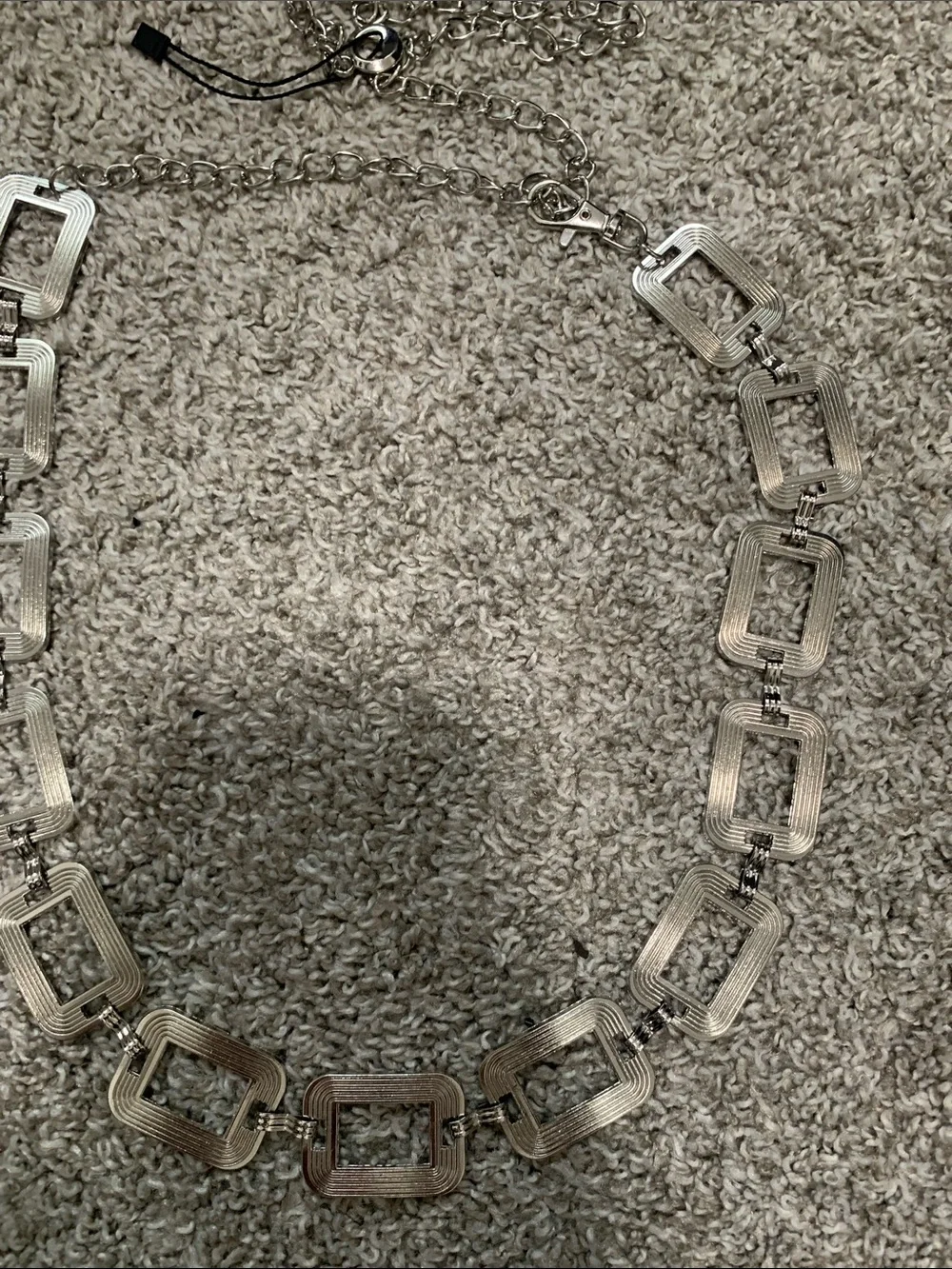 Y2K Style Rectangle Chain Belt
